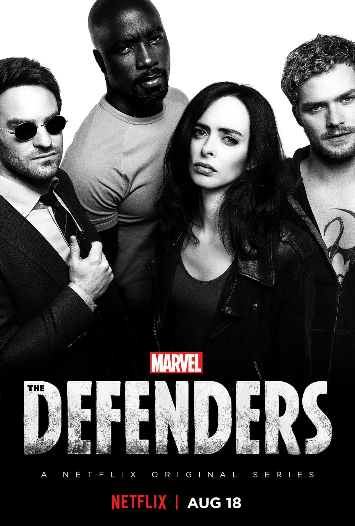 Стильный постер сериала «Защитники» от Марвел и Netflix