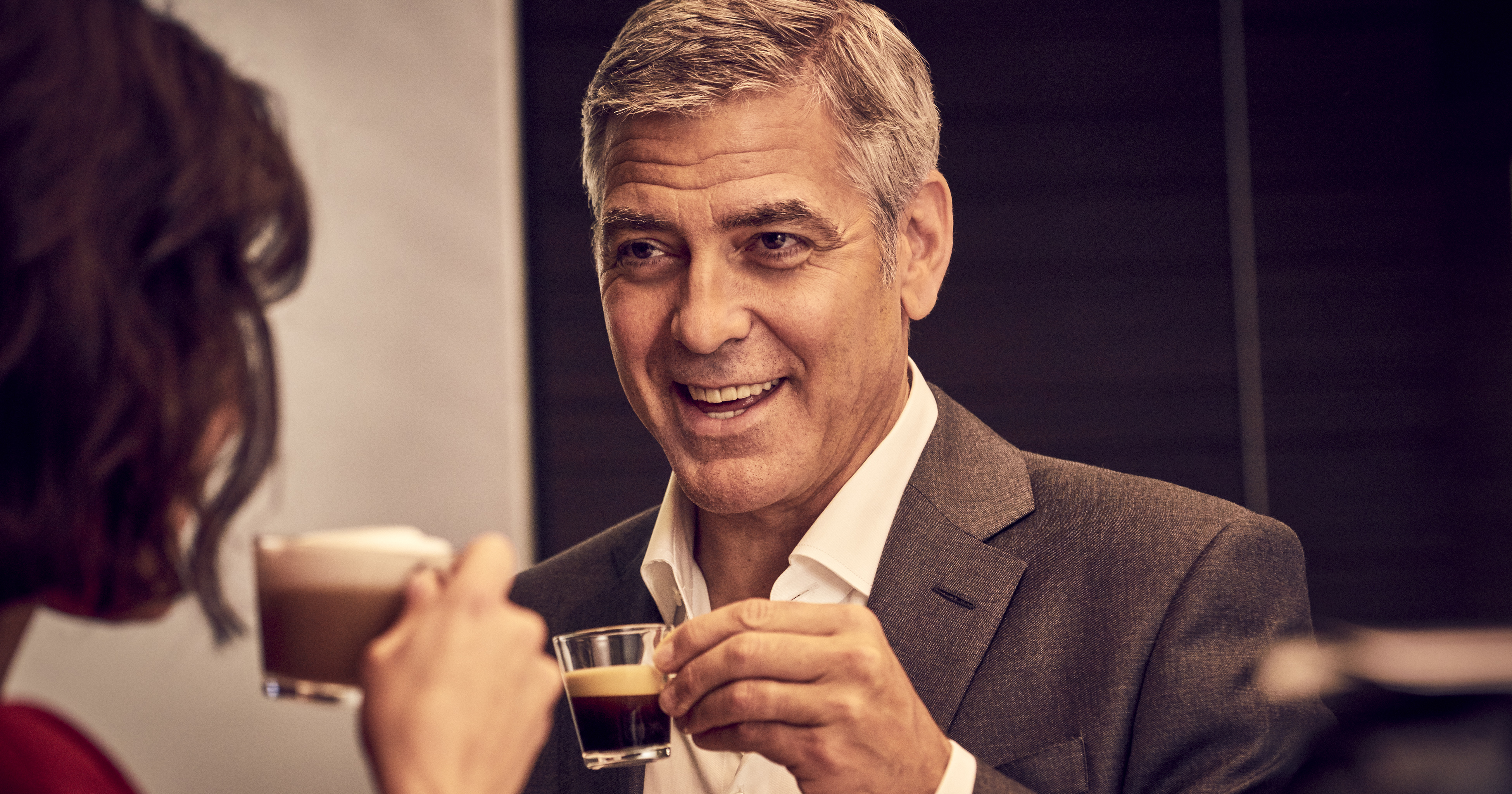 Джордж Клуни и Иэн Макшейн в новом ролике Nespresso